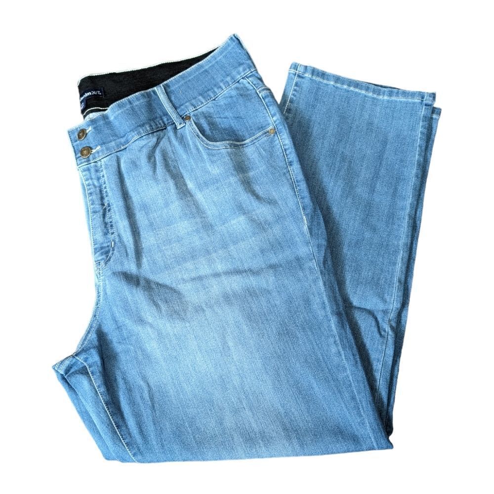 DENIM 24/7 Women's Light Wash Stretch Skinny Jeans Size 26W. New without Tags